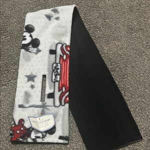 Disney Black and Gray Scarf with Red Accents